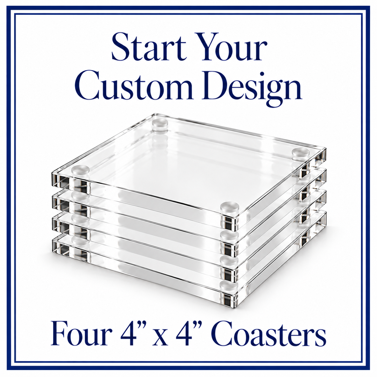 Set of 4 Square Coasters $38 — Get Started with 50% Down!