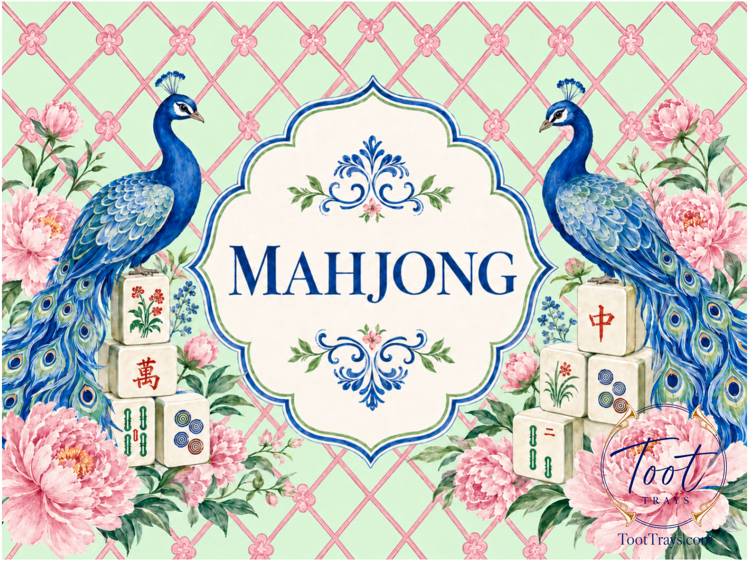 Peacock Mahjong- Pink